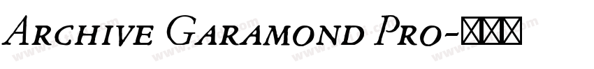 Archive Garamond Pro字体转换